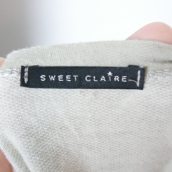 Sweet Claire Sage Green Soft Pop Fizz Clink Gold New Years NYE Sweatshirt Large - Picture 5 of 9